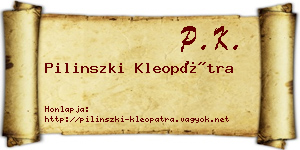 Pilinszki Kleopátra névjegykártya